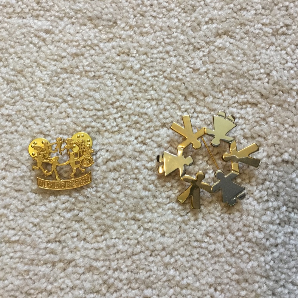 Set of 2 Children-Themed Lapel Pins